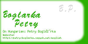 boglarka petry business card